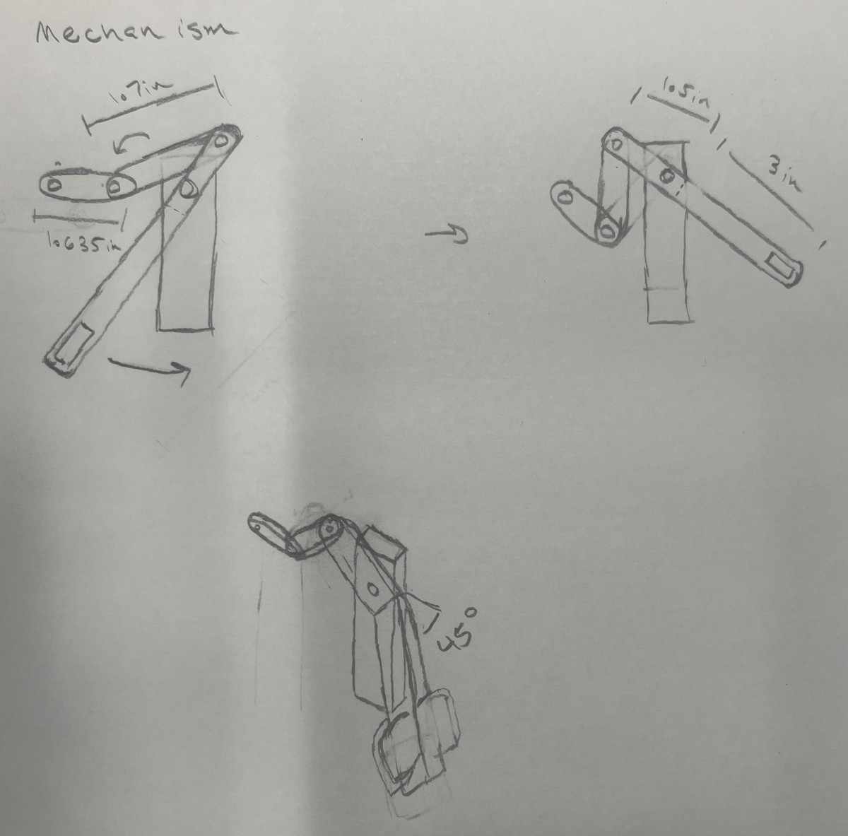 Oar mechanism drawing