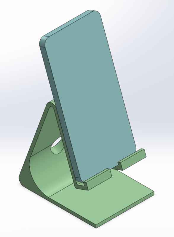 Phone stand with phone